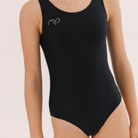 Black Split Leotard