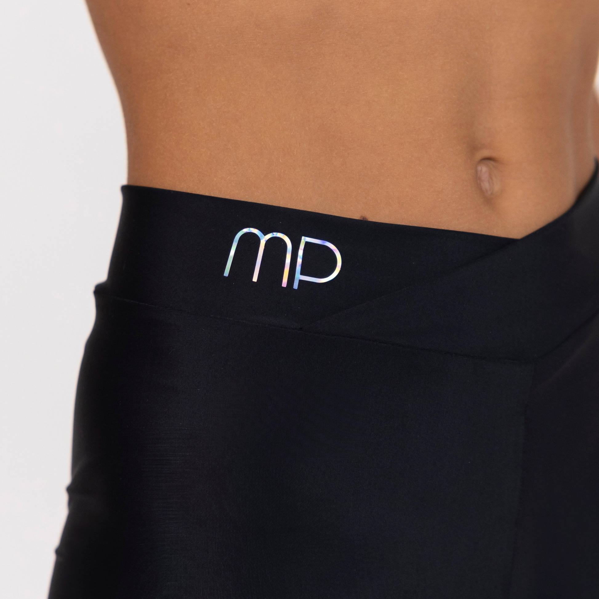 Black Cross-Waist Shorts | Active Practice