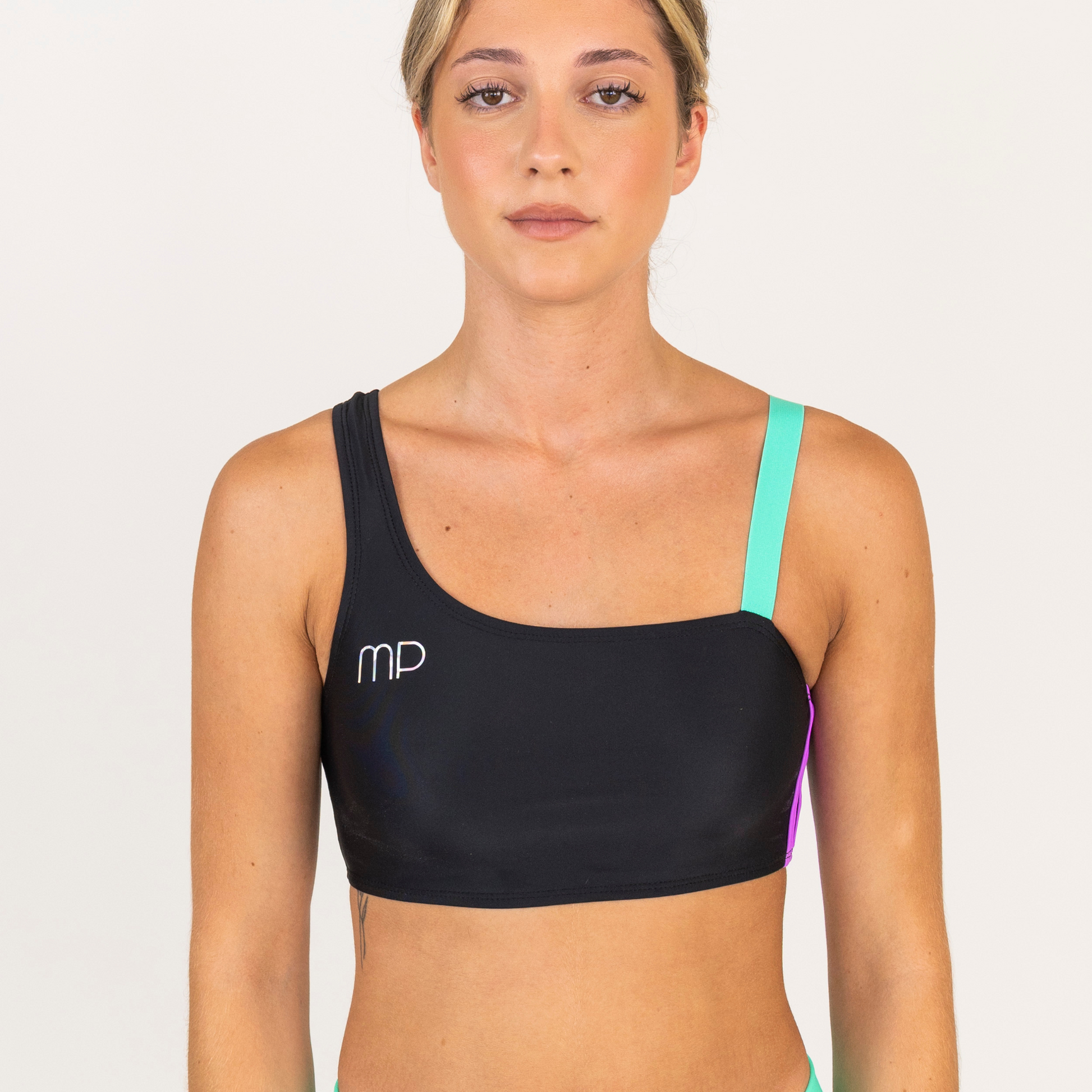 Black One Shoulder Crop Top | Halloween Edition
