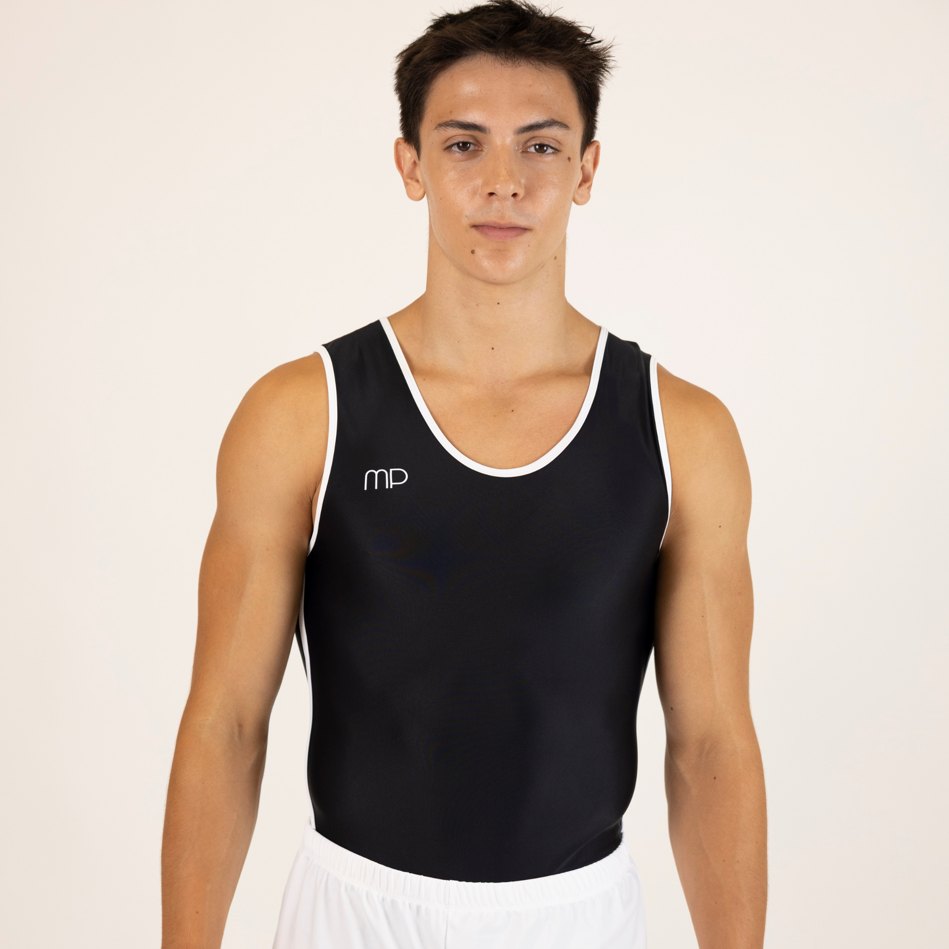 Black and White Boy Boy Leotard | Gymnastics Practice