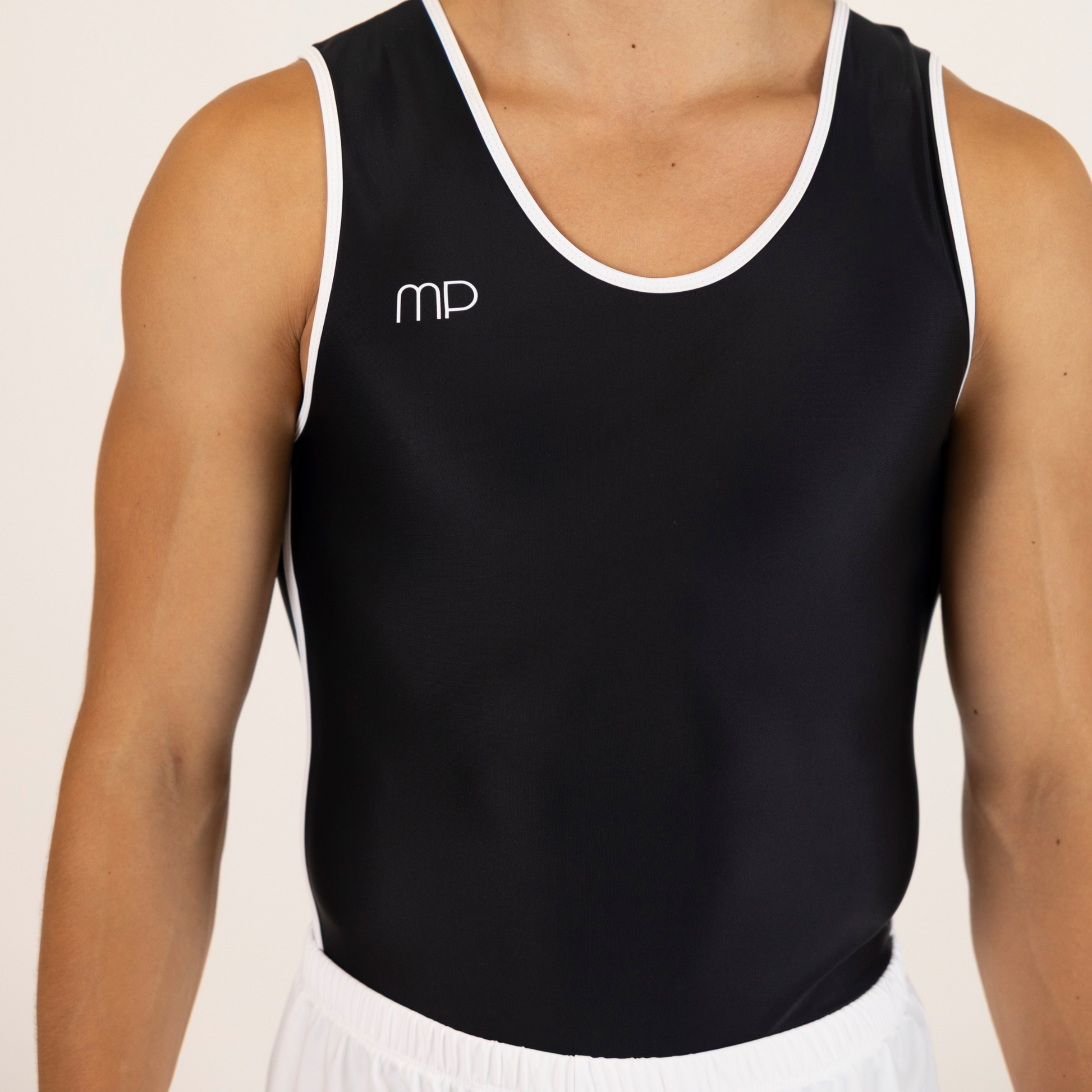 Black and White Boy Boy Leotard | Gymnastics Practice