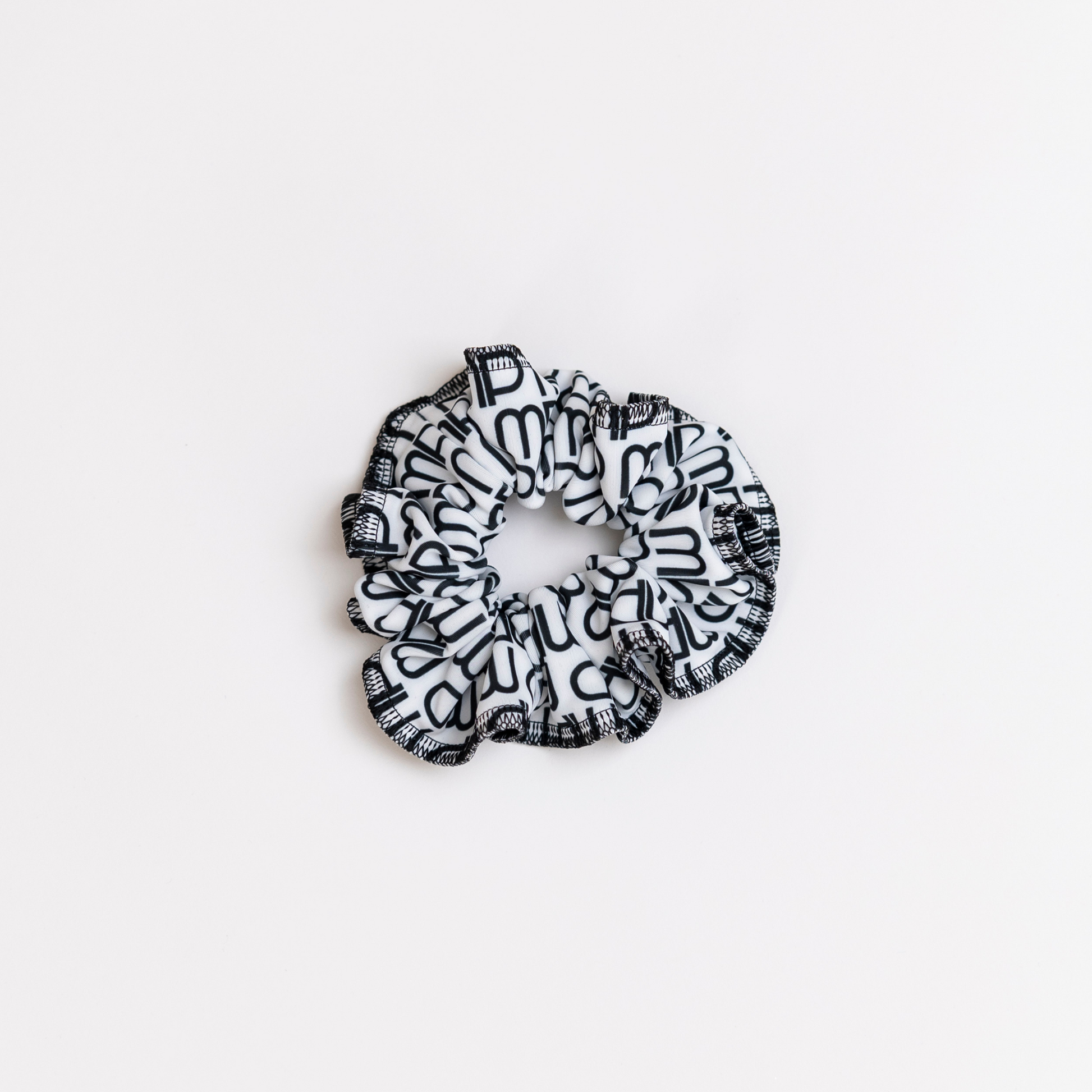 Black and White Loop Scrunchie 
