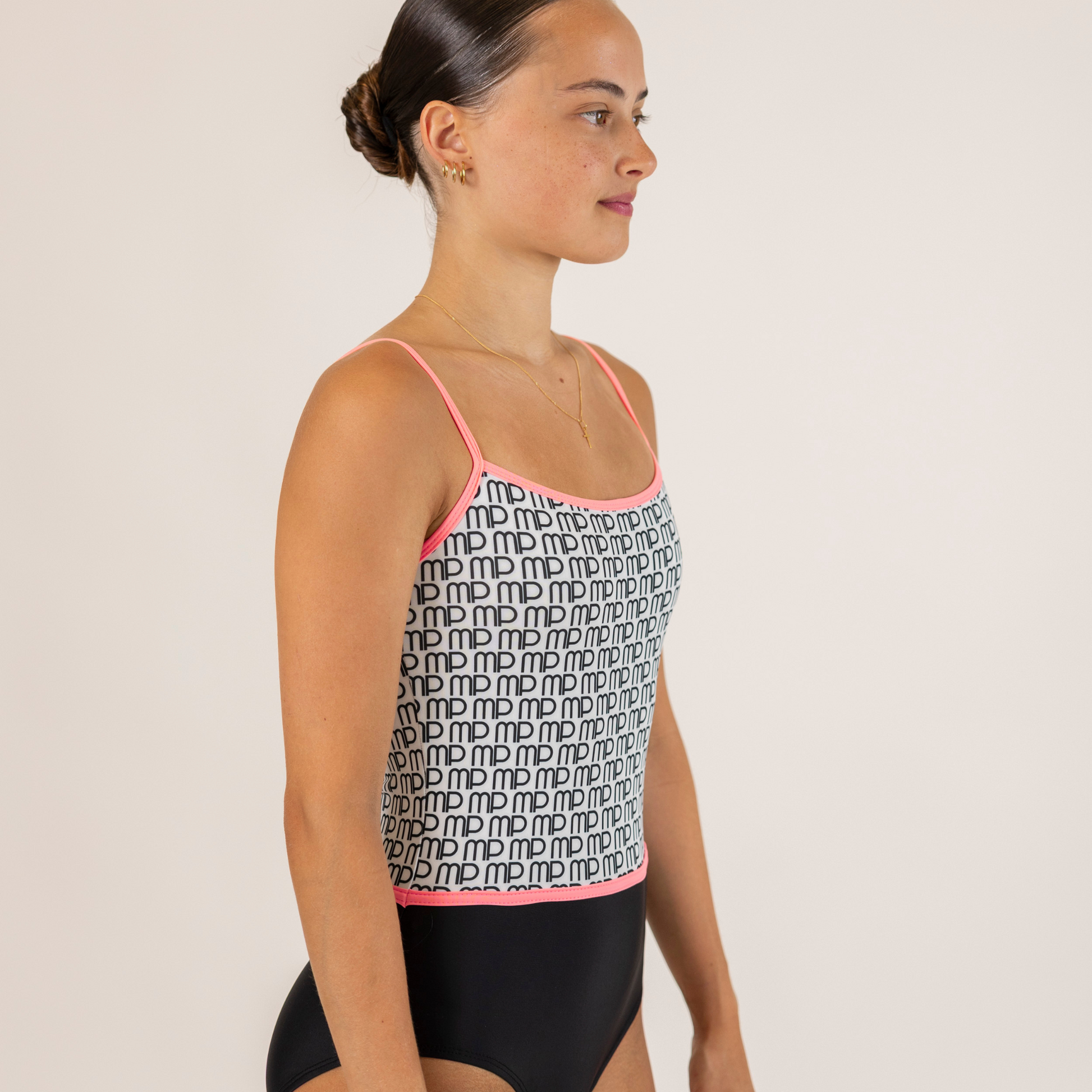 Black and White MP Pattern Leotard for Practice | Free Movement