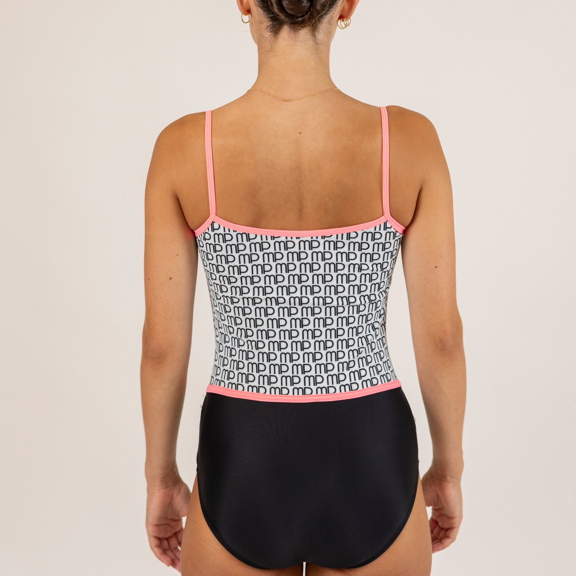 Black and White MP Pattern Leotard for Practice | Free Movement