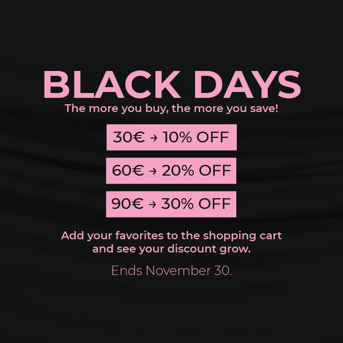 Black Friday MP Gymnastics sale advertisement with pink text on a black background
