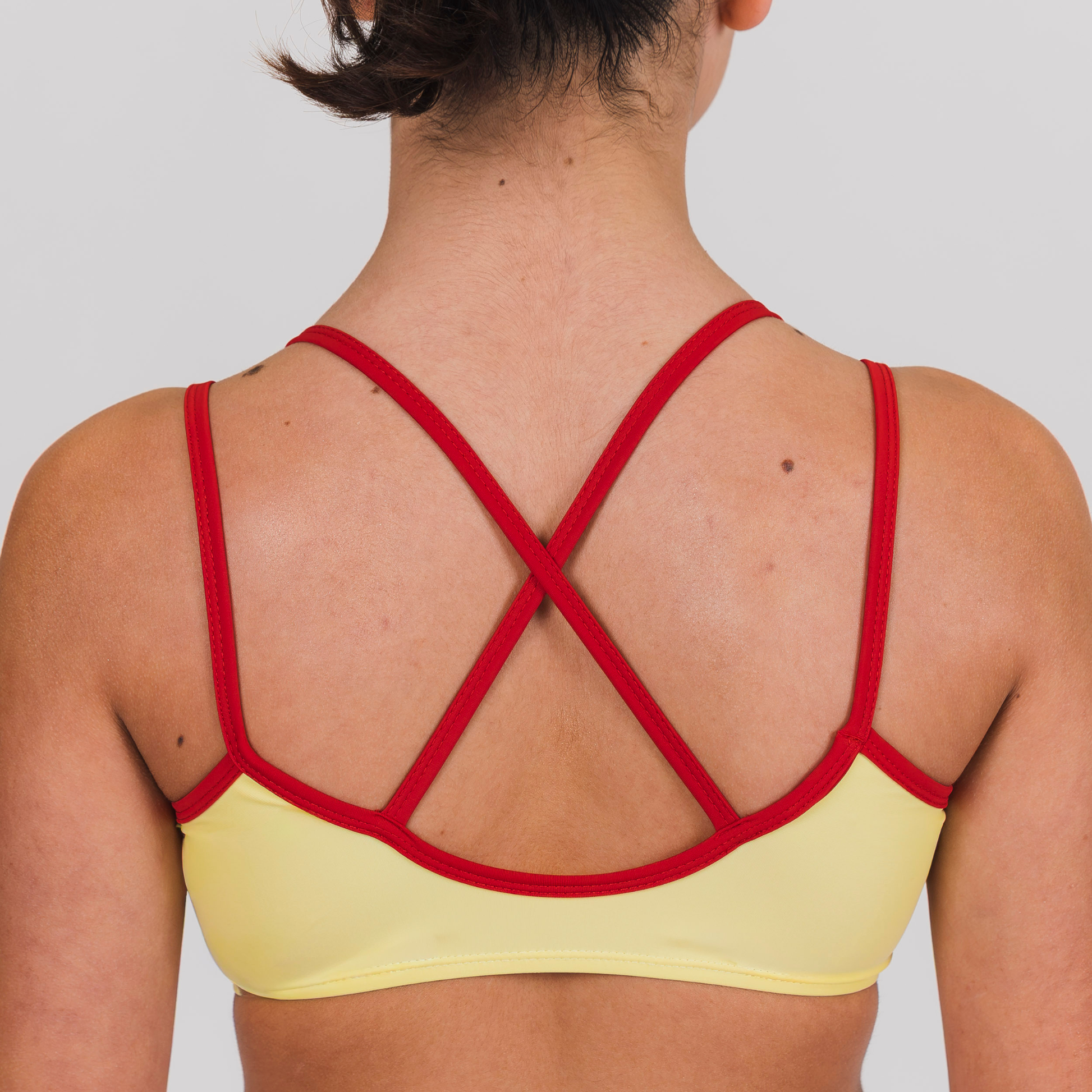 Butter Yellow Double Straps Crop Top | Energy in Motion