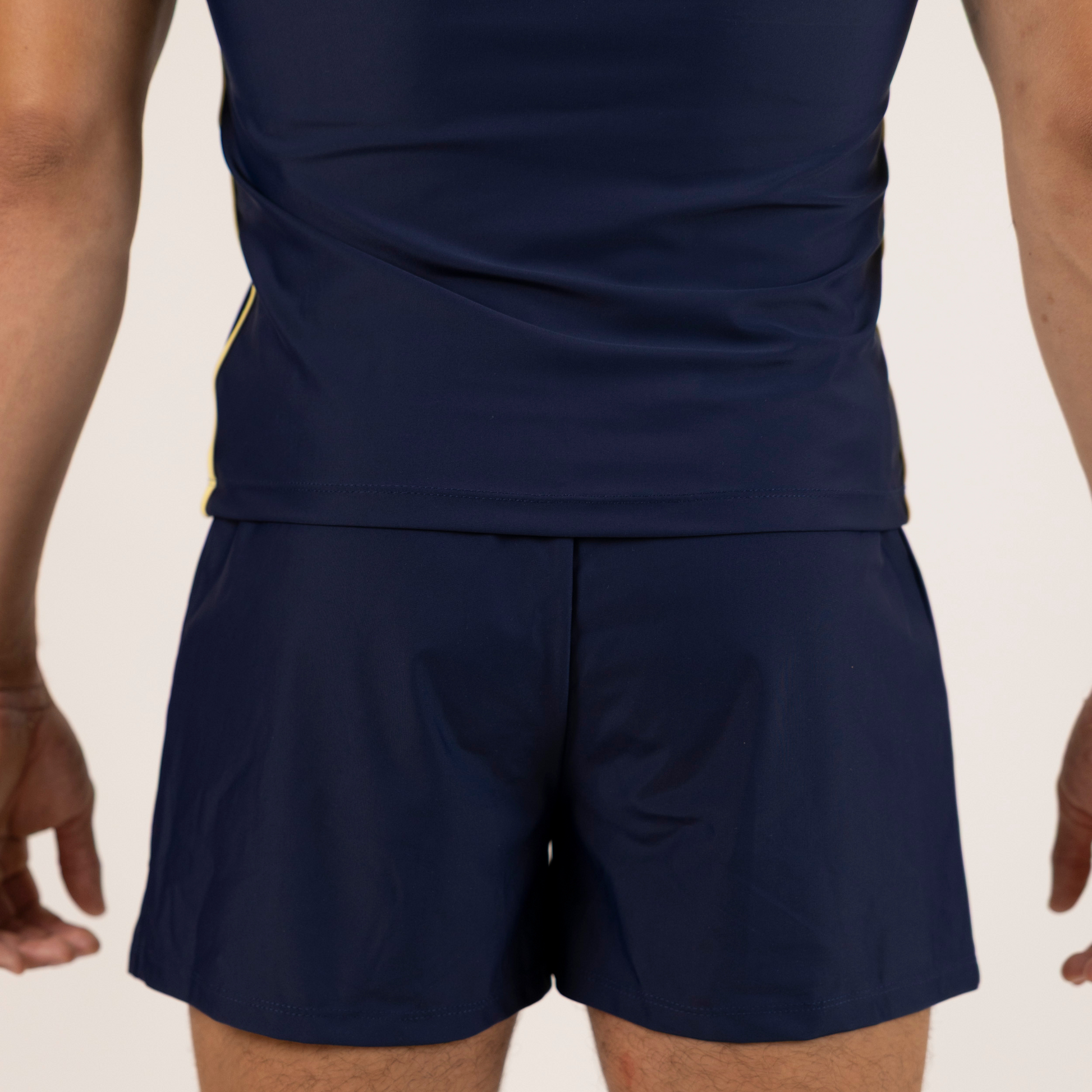 Dark Blue Gymnastics Boy Shorts | Practice Wear for Free Movement
