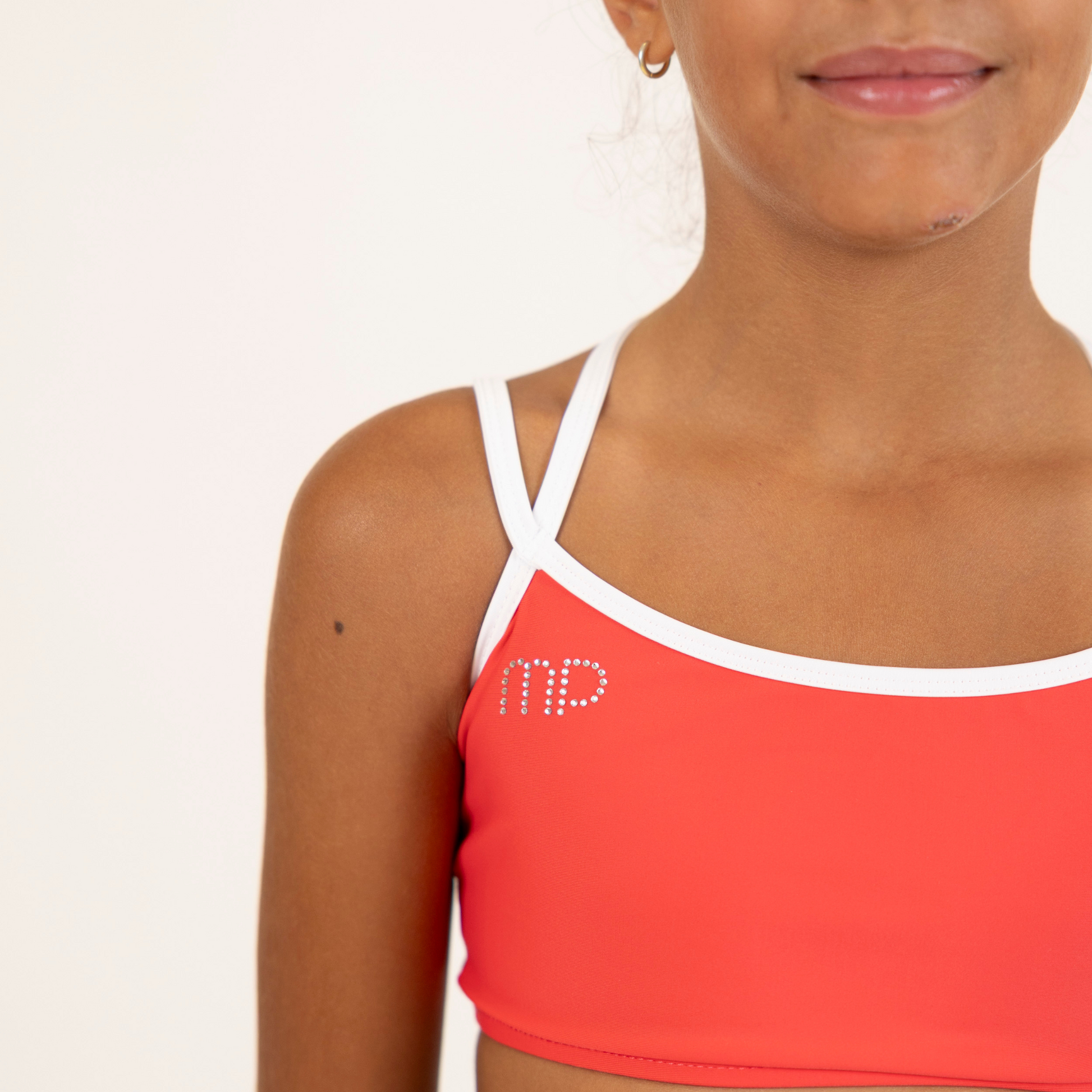 Red Double Straps Crop Top| Lightweight and Cool