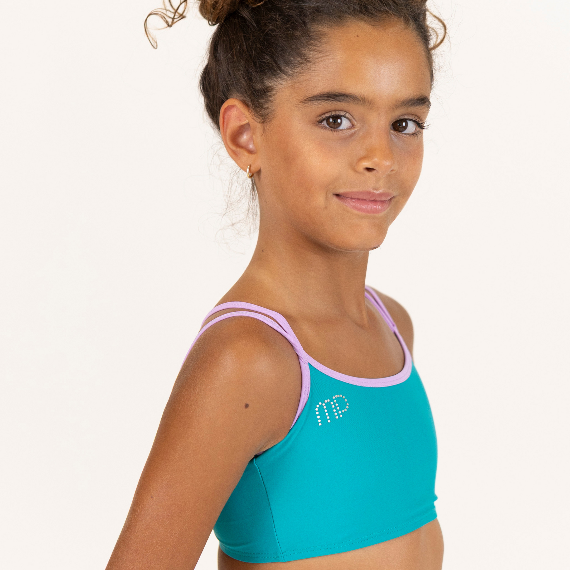 Emerald Green Double Straps Crop Top | Comfortable and Cool