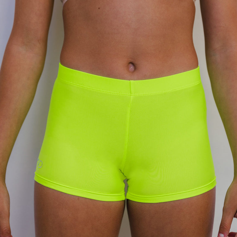 Fluo Yellow Twist Shorts