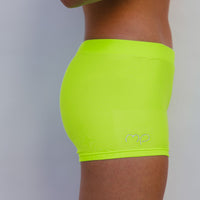 Fluo Yellow Twist Shorts