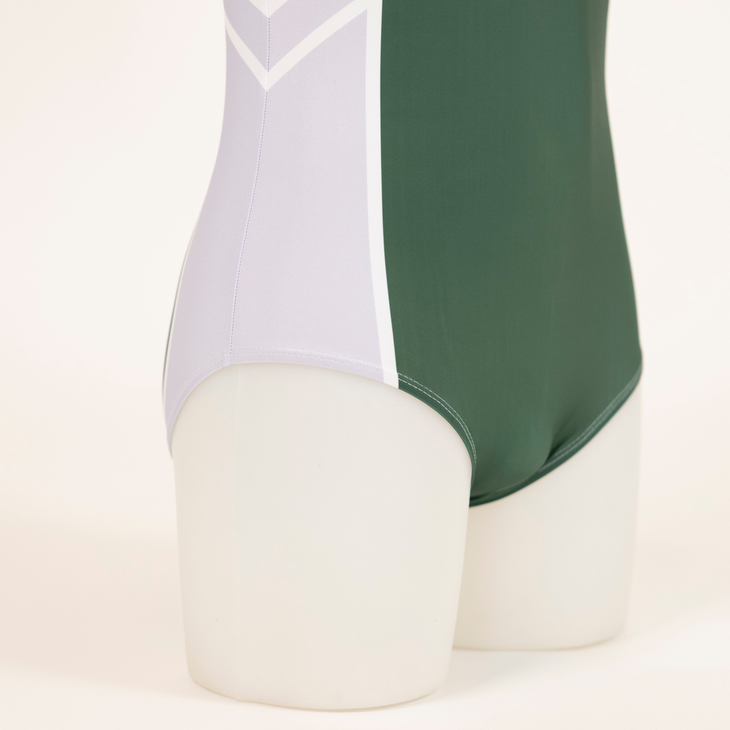 Green and Grey Arrow Pattern Boy Leotard | Gymnastics Practice
