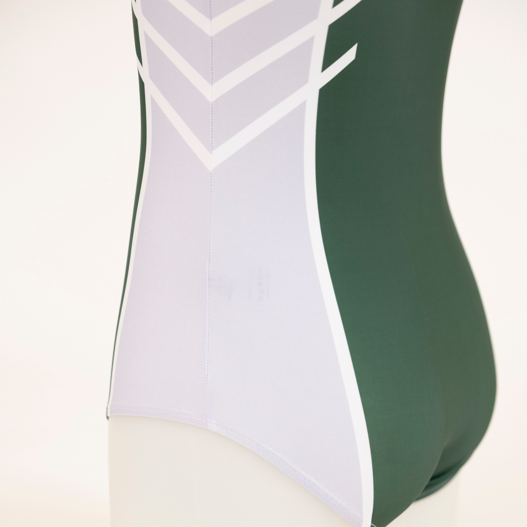 Green and Grey Arrow Pattern Boy Leotard | Gymnastics Practice