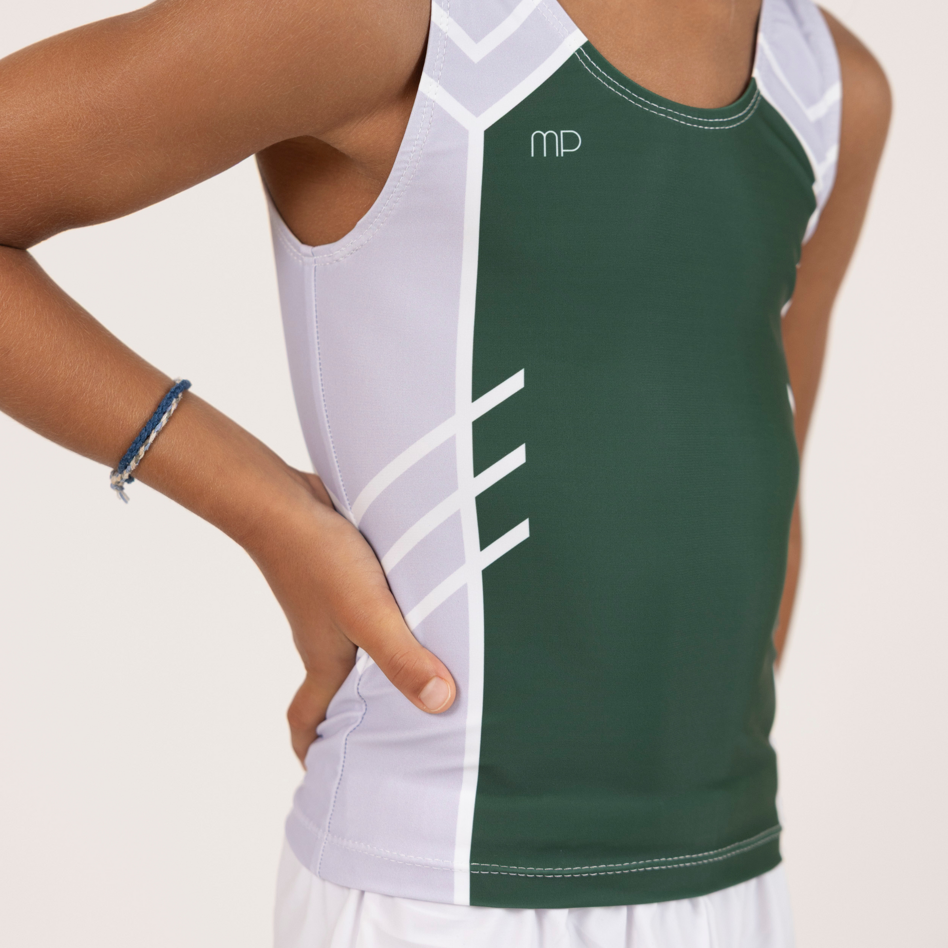 Green and Grey Arrow Boy Tank Top | Gymnastics Practice