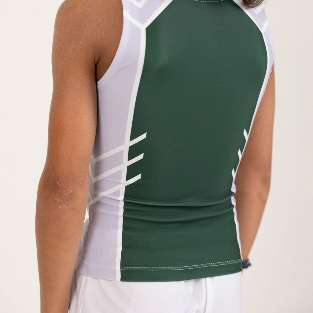 Green and Grey Arrow Boy Tank Top | Gymnastics Practice