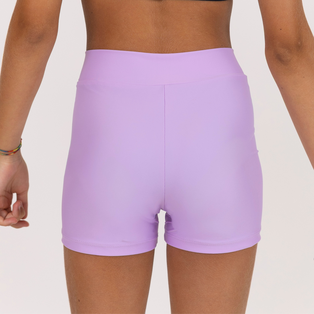 Lavender Cross-Waist Shorts | Active Practice