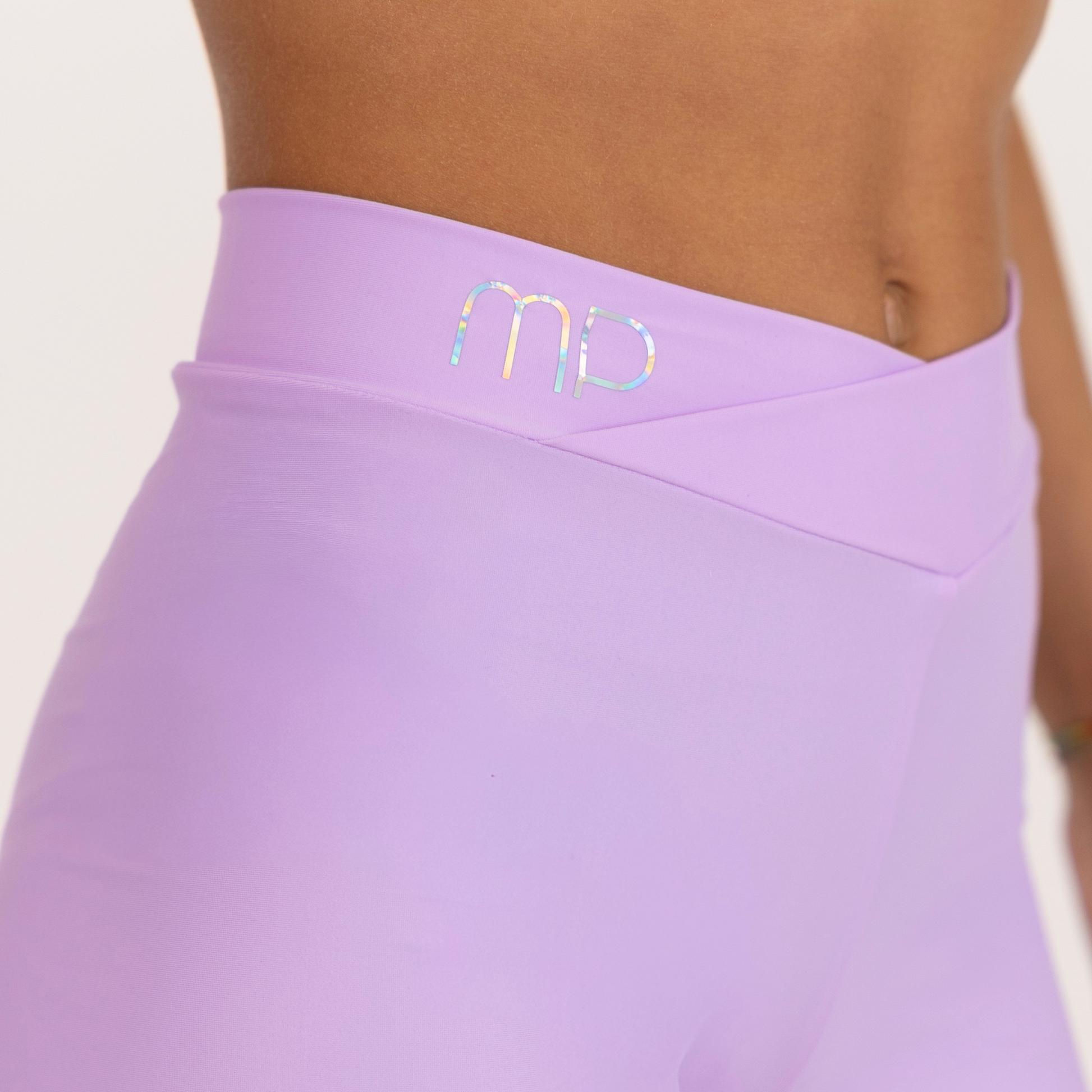 Lavender Cross-Waist Shorts | Active Practice