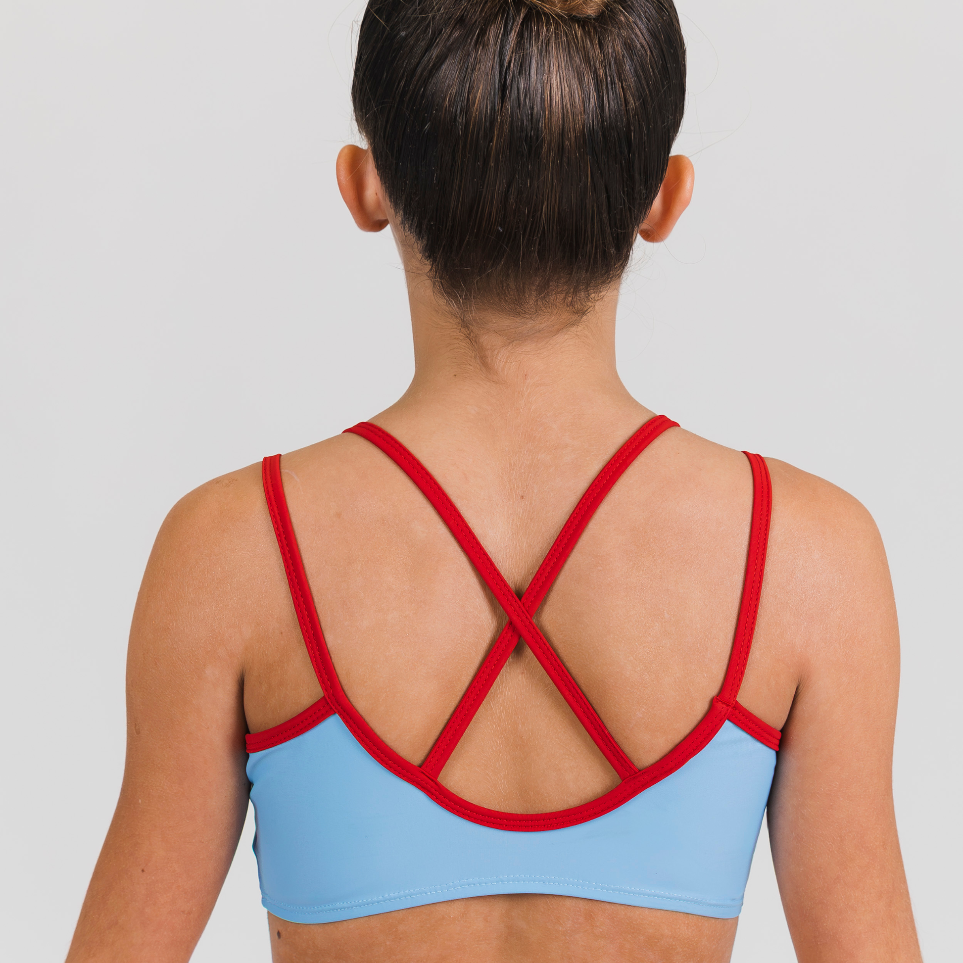 Pastel Blue Double Straps Crop Top | Flow with Confidence