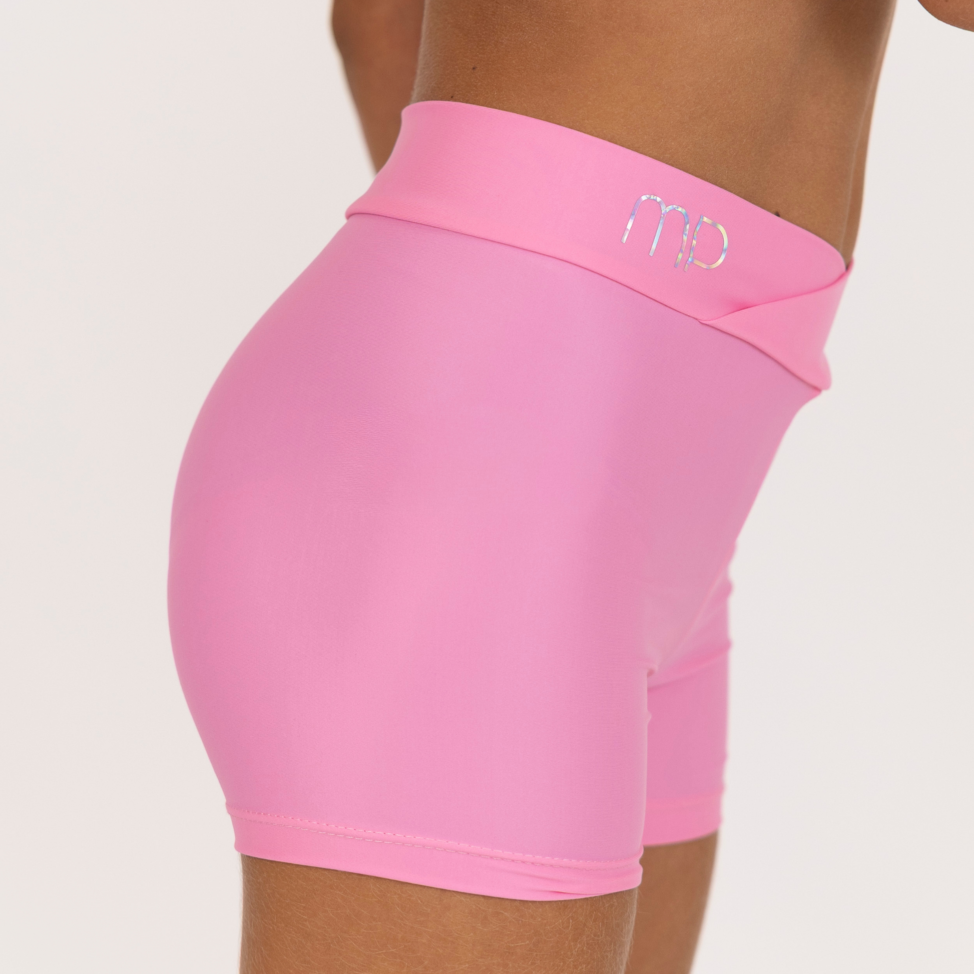 Pink Cross-Waist Shorts | Active Practice