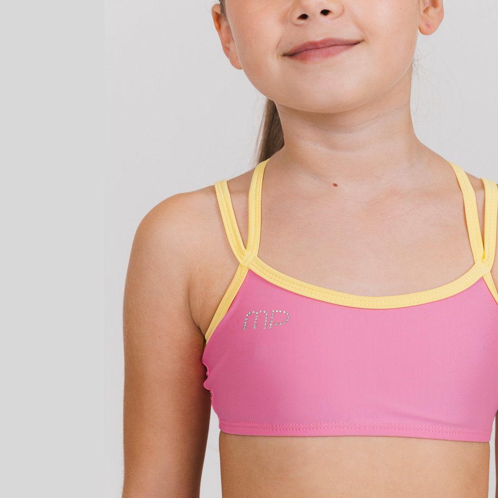 Top Curto Rosa com Alças Duplas | Treino sem esforço