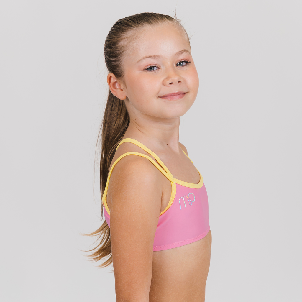 Pink Double Straps Crop Top | Effortless Training