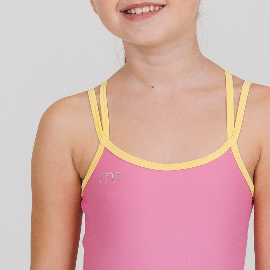 Maillot Rosa com Alças Duplas | Treino dinâmico