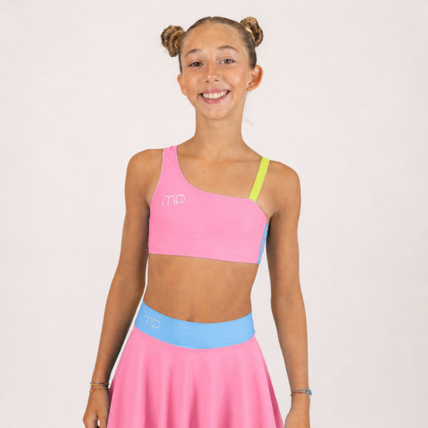 Pink One-Shoulder Crop Top | Skating Favourite
