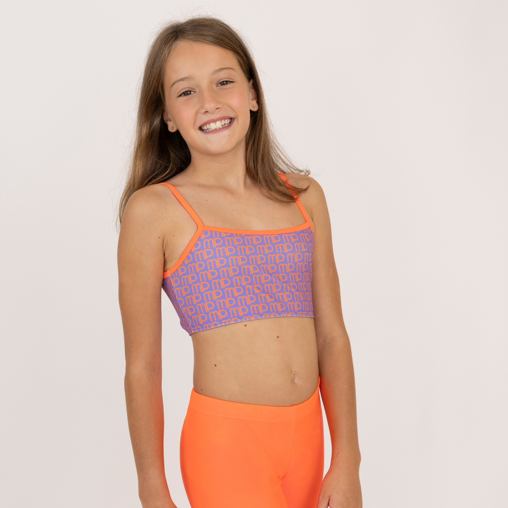 Purple MP Pattern Crop Top | Halloween Edition