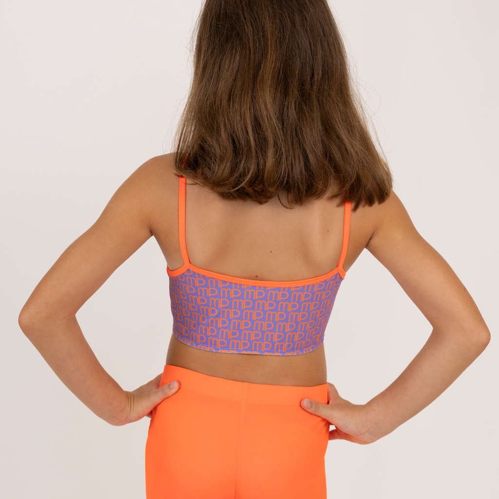 Purple MP Pattern Crop Top | Halloween Edition