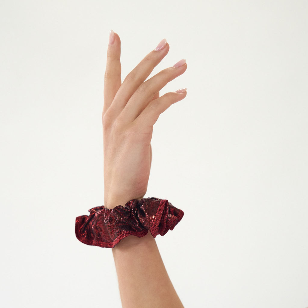 Red Shinny Scrunchie