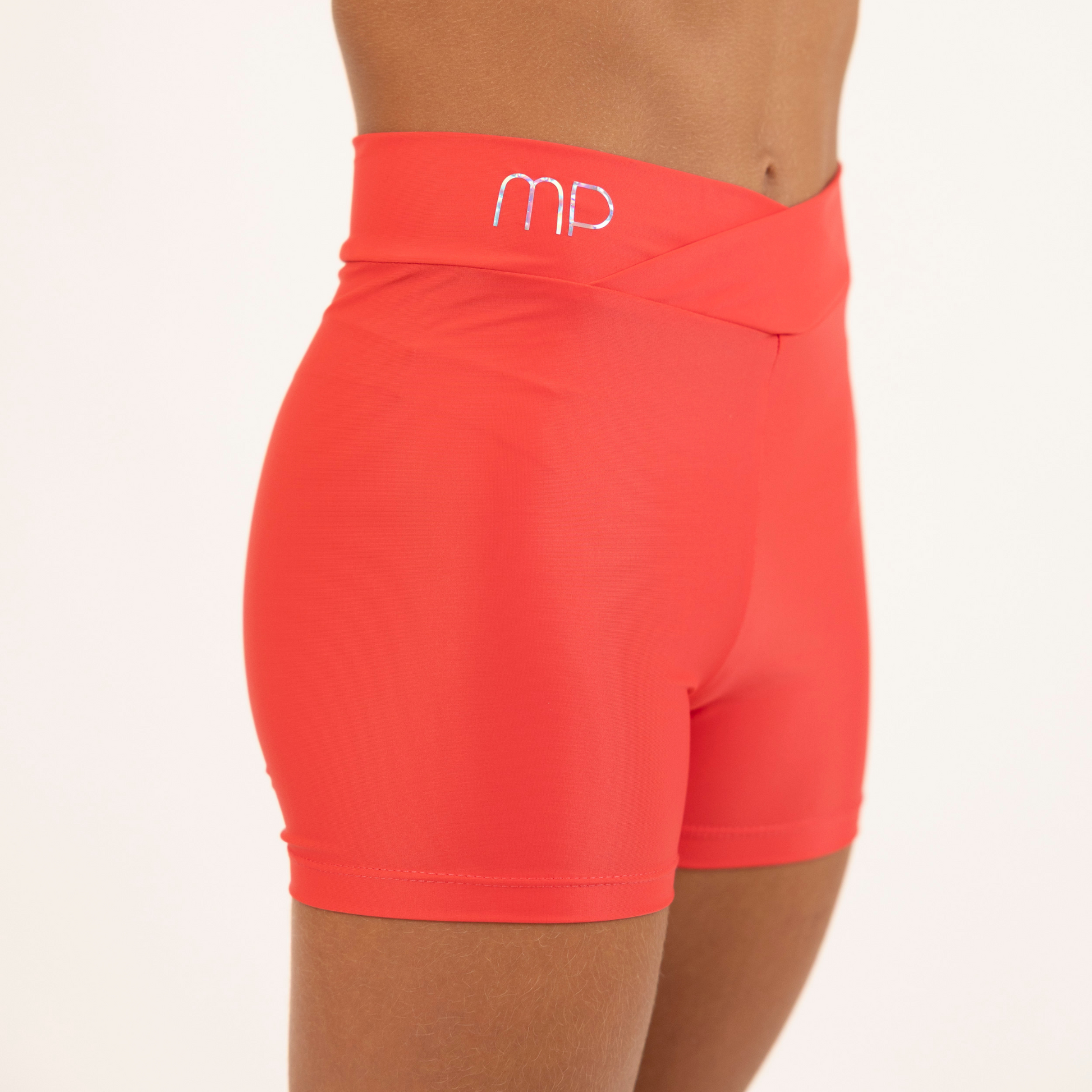 Red Cross-Waist Shorts | Active Practice