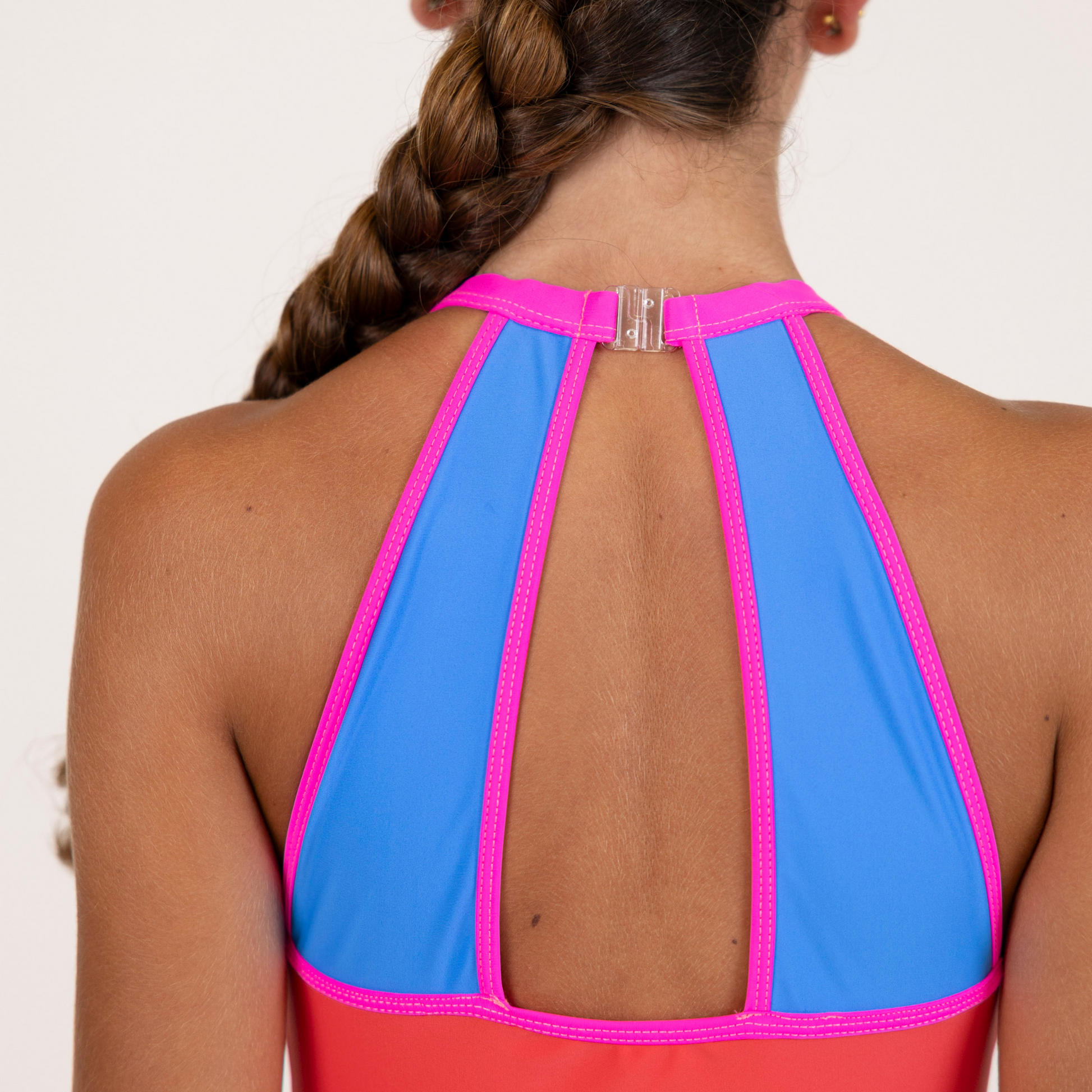 Red High Neck Leotard | Gymnastics Practice with Glamour Fit