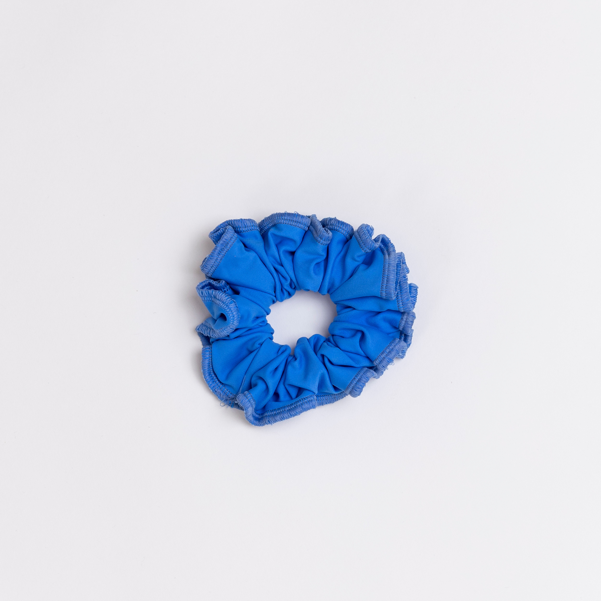 Wavy Blue Scrunchie