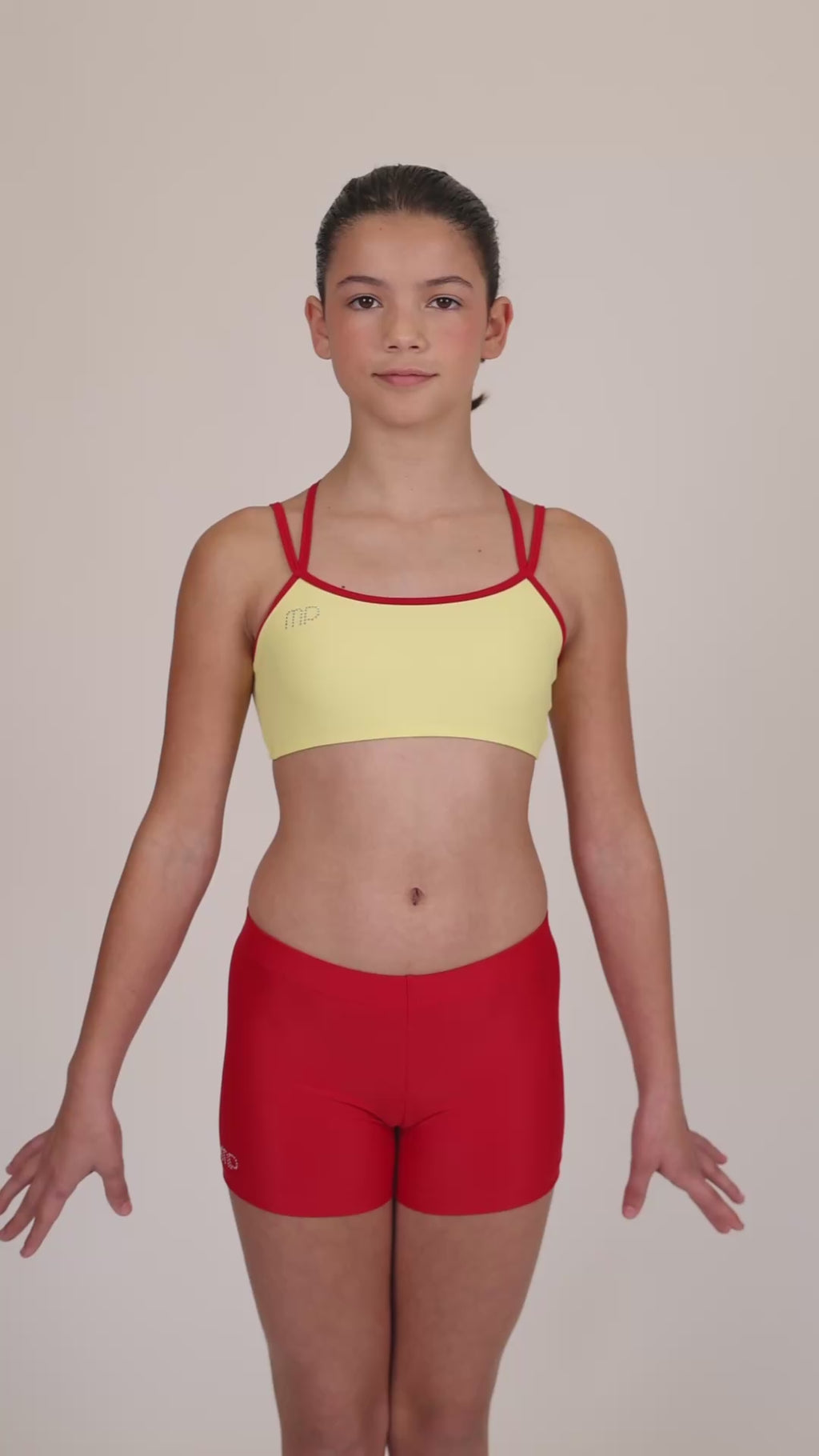 Butter Yellow Double Straps Crop Top | Energy in Motion