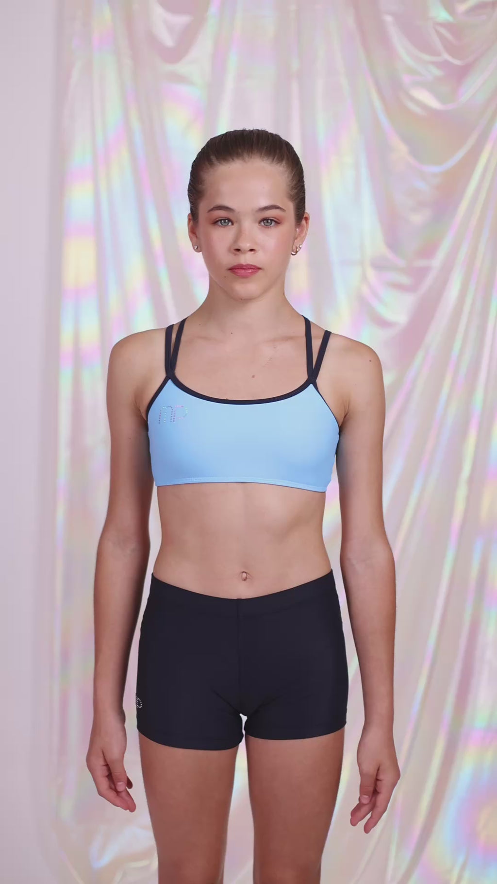 Baby Blue Double Straps Top