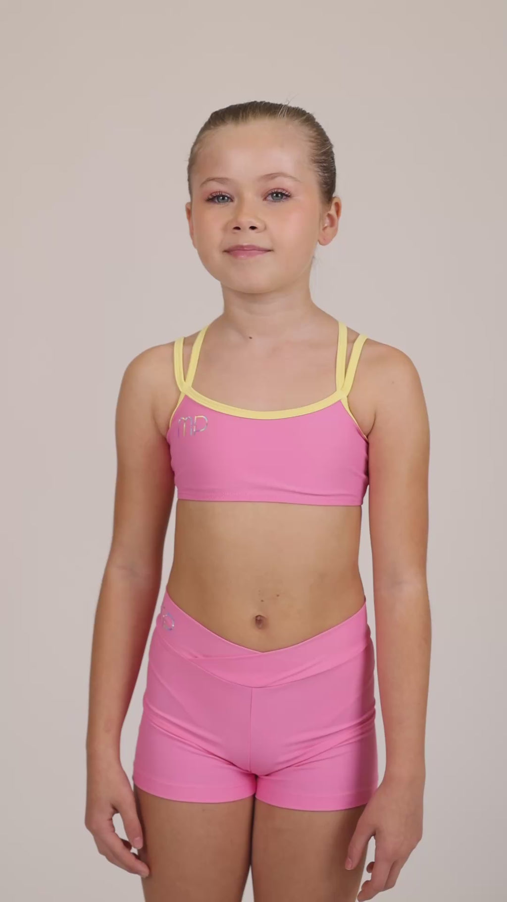 Pink Double Straps Crop Top | Effortless Training