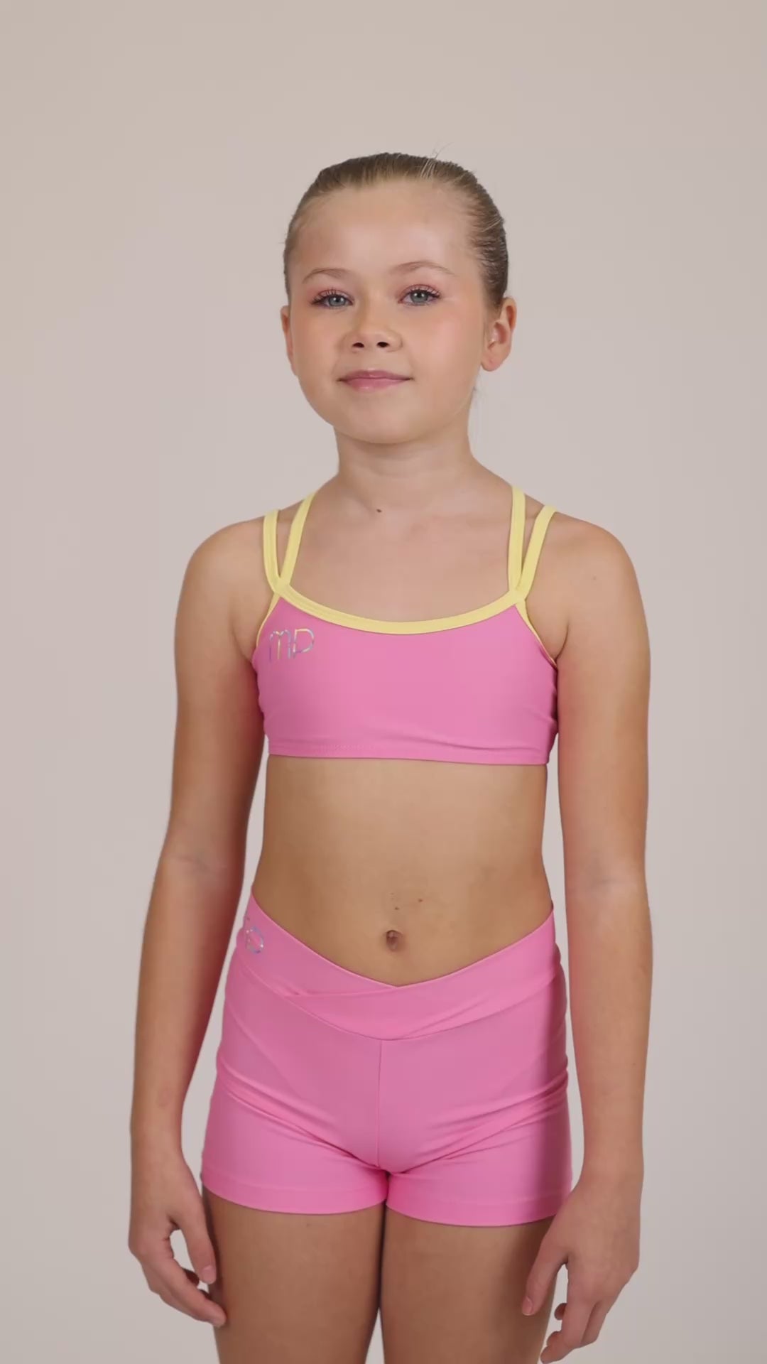 Pink Double Straps Crop Top | Effortless Training