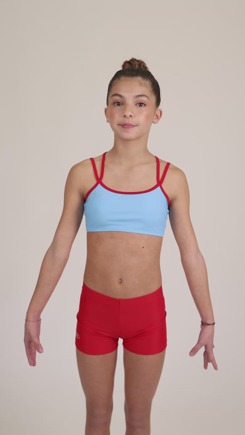 Pastel Blue Double Straps Crop Top | Flow with Confidence