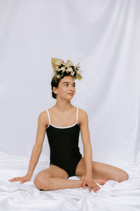 Black Pivot Leotard - MP Gymnastics