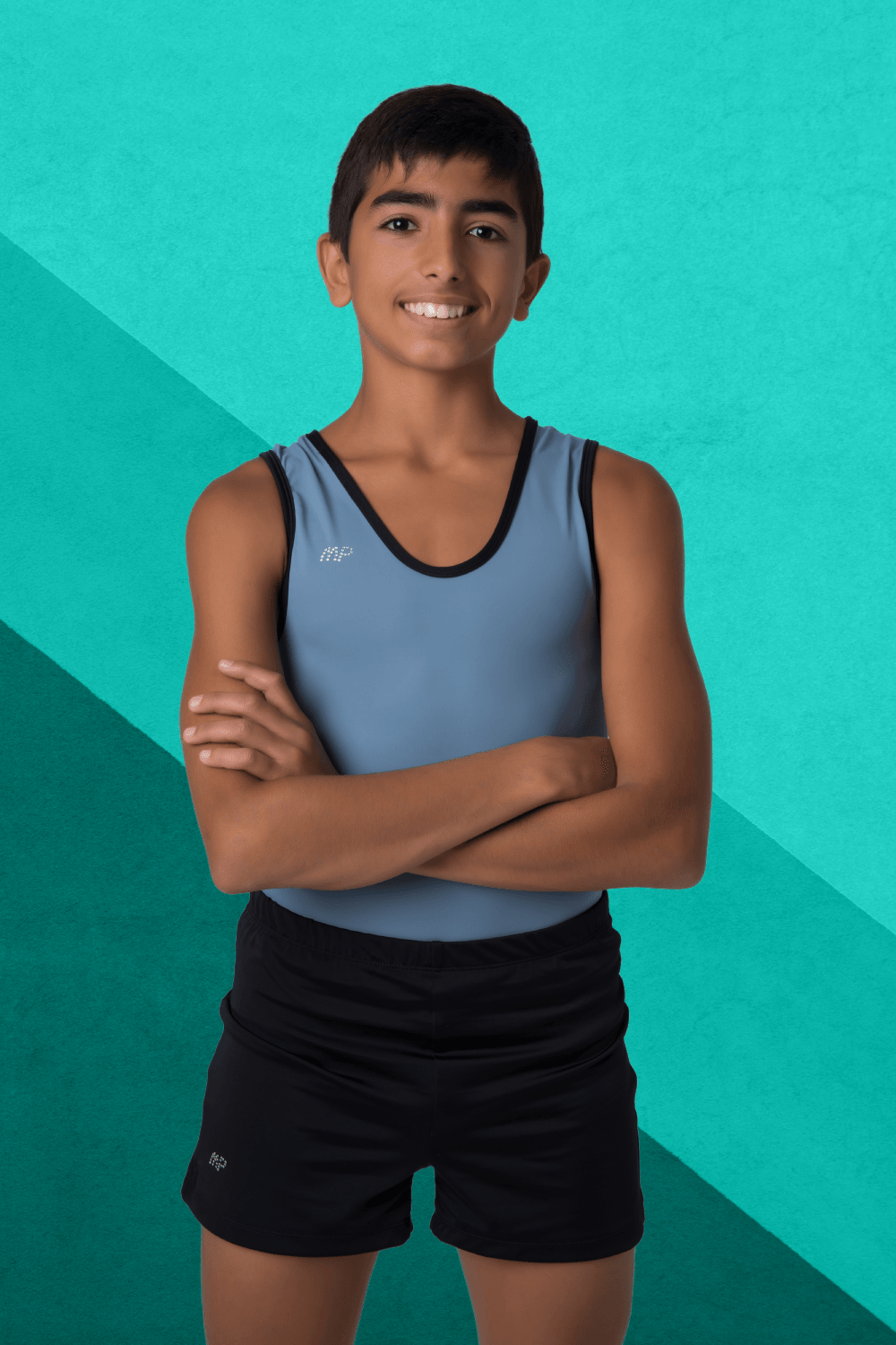 Light Grey Aerial Leotard - MP Gymnastics